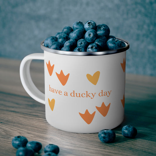 have a ducky day - Enamel Farmhouse Style Mug