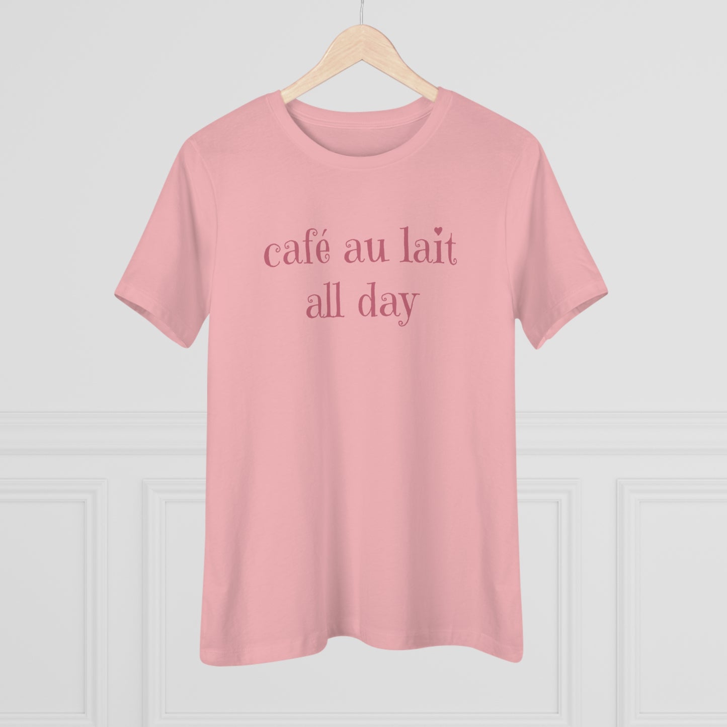 café au lait all day / women's premium tee