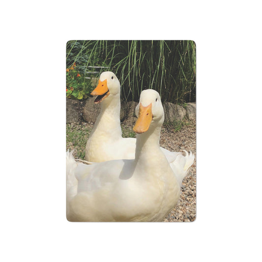 Poker Face Ducks Playing Cards