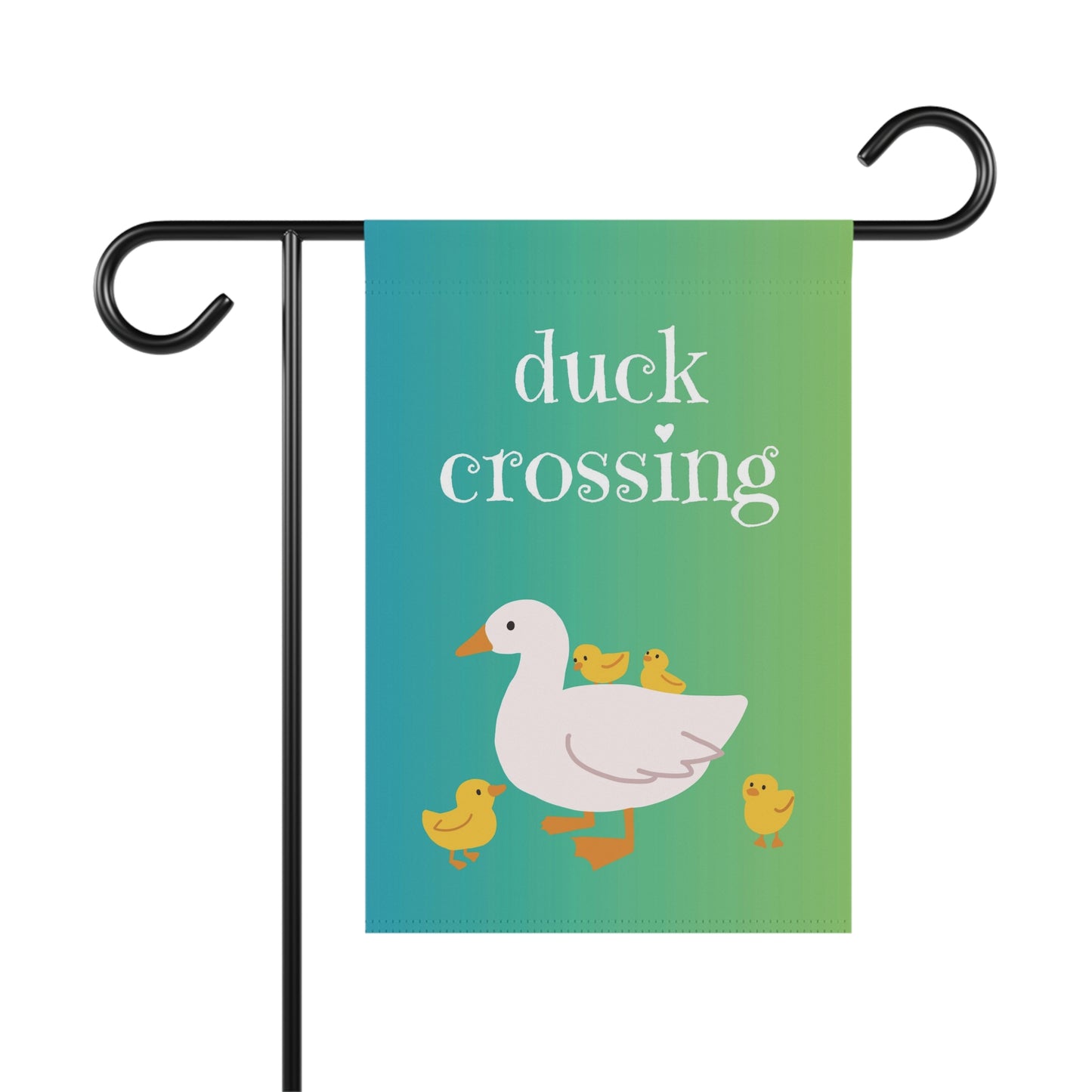 duck crossing  / Garden Banner 12" x 18"