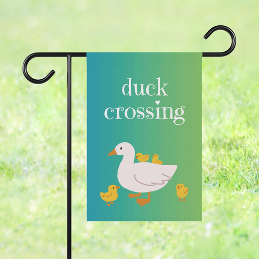 duck crossing  / Garden Banner 12" x 18"